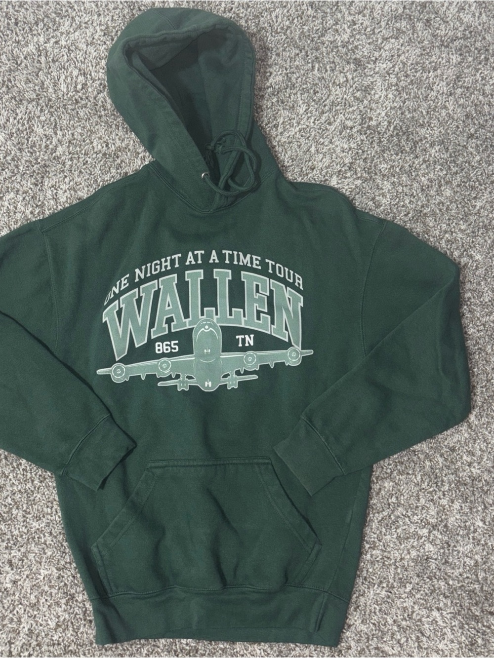 Morgan Wallen Dark Green Graphic Hoodie - One Night At A Time Tour